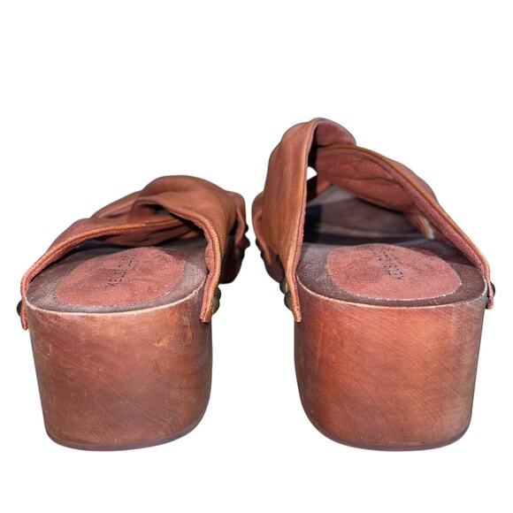 Kelsi Dagger Wood Slide Sandals Brooklyn Sprinter Clog - Picture 5 of 13